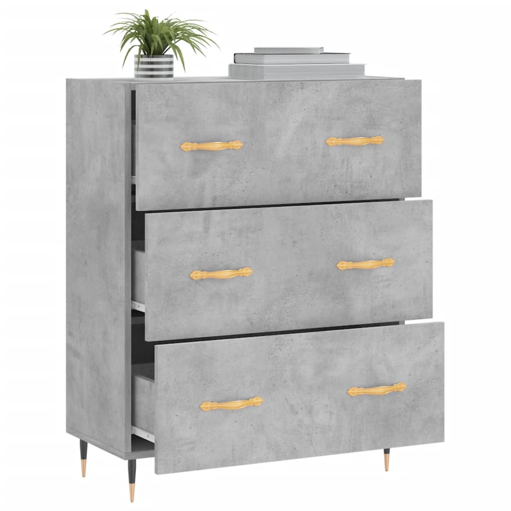 vidaXL Servantă, gri beton, 69,5x34x90 cm, lemn compozit vidaXL Servantă, gri beton, 69,5x34x90 cm, lemn compozit