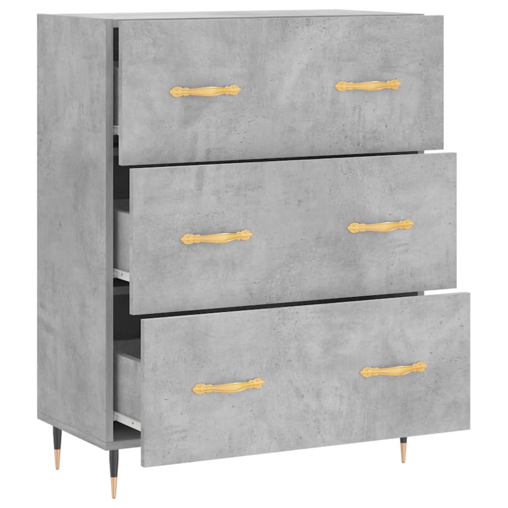 vidaXL Servantă, gri beton, 69,5x34x90 cm, lemn compozit vidaXL Servantă, gri beton, 69,5x34x90 cm, lemn compozit