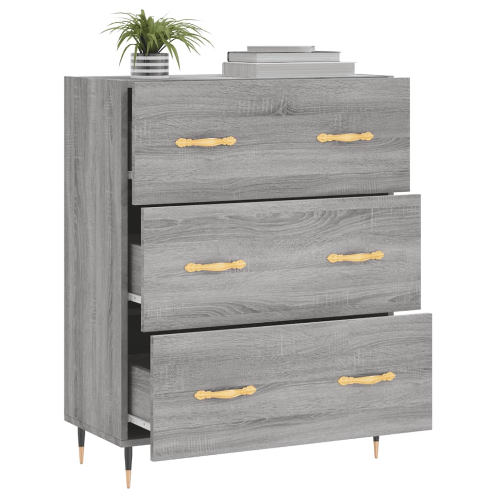 vidaXL Servantă, gri sonoma, 69,5x34x90 cm, lemn compozit vidaXL Servantă, gri sonoma, 69,5x34x90 cm, lemn compozit