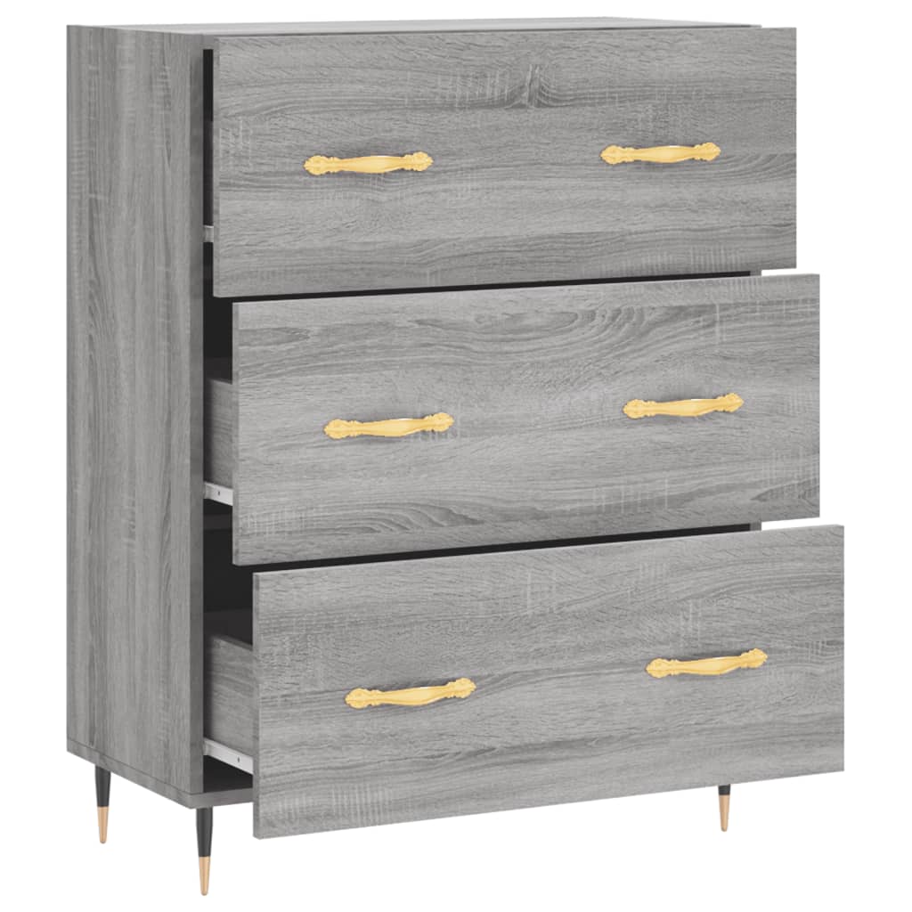 vidaXL Servantă, gri sonoma, 69,5x34x90 cm, lemn compozit vidaXL Servantă, gri sonoma, 69,5x34x90 cm, lemn compozit