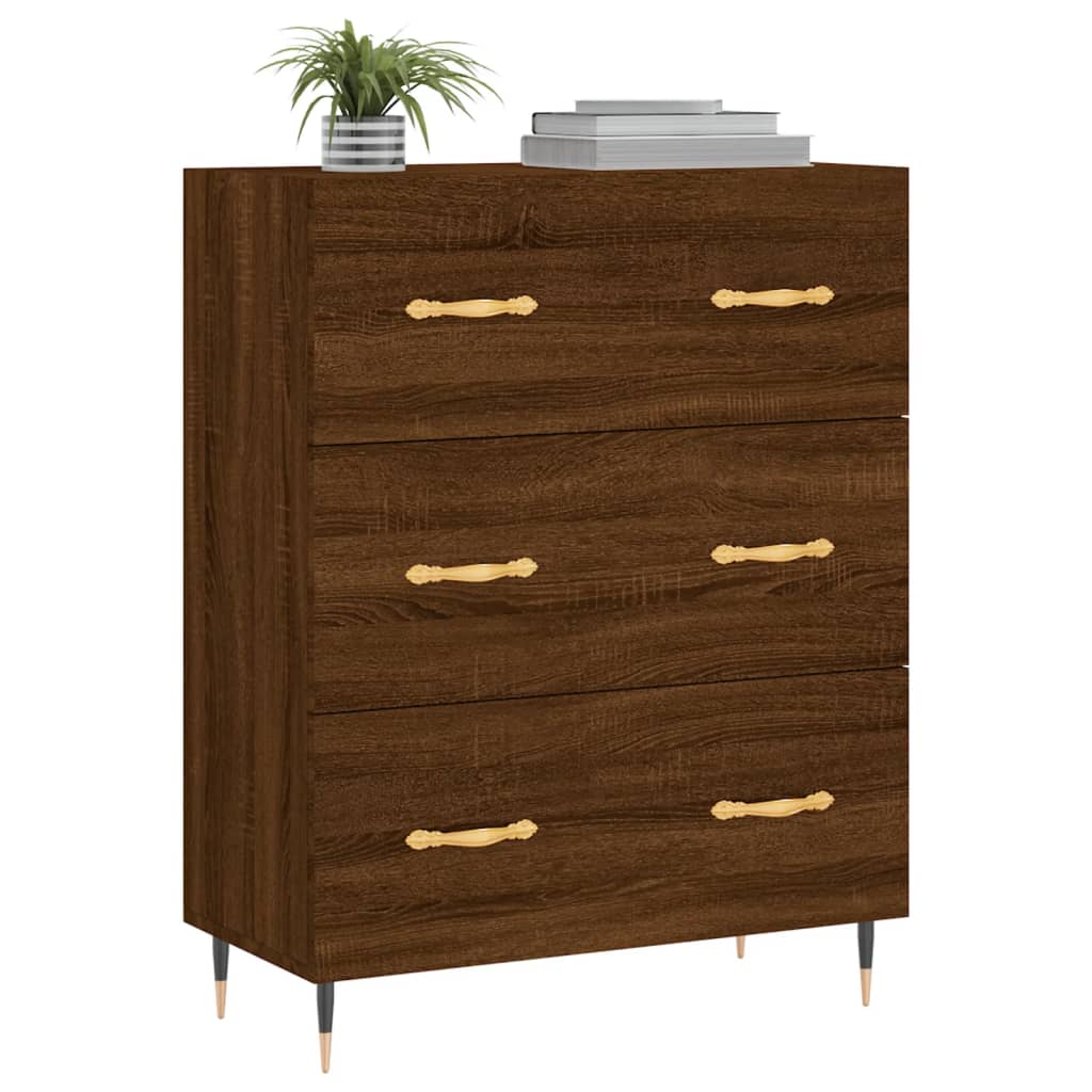 vidaXL Servantă, stejar maro, 69,5x34x90 cm, lemn prelucrat