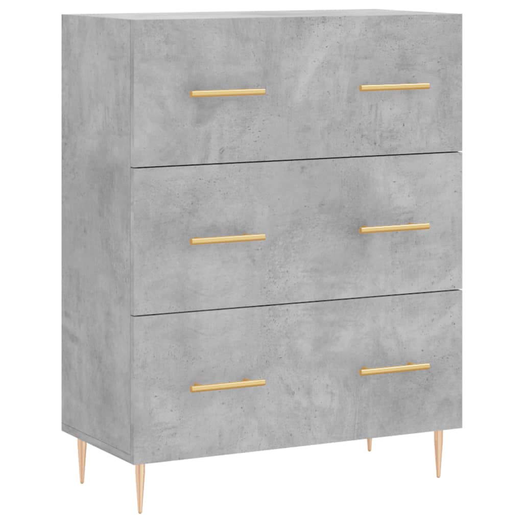 vidaXL Servantă, gri beton, 69,5x34x90 cm, lemn compozit