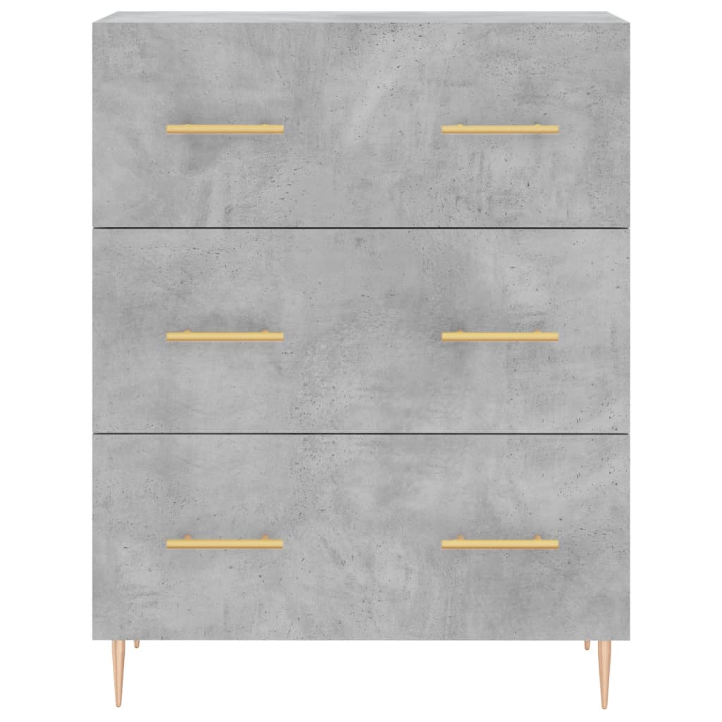 vidaXL Servantă, gri beton, 69,5x34x90 cm, lemn compozit