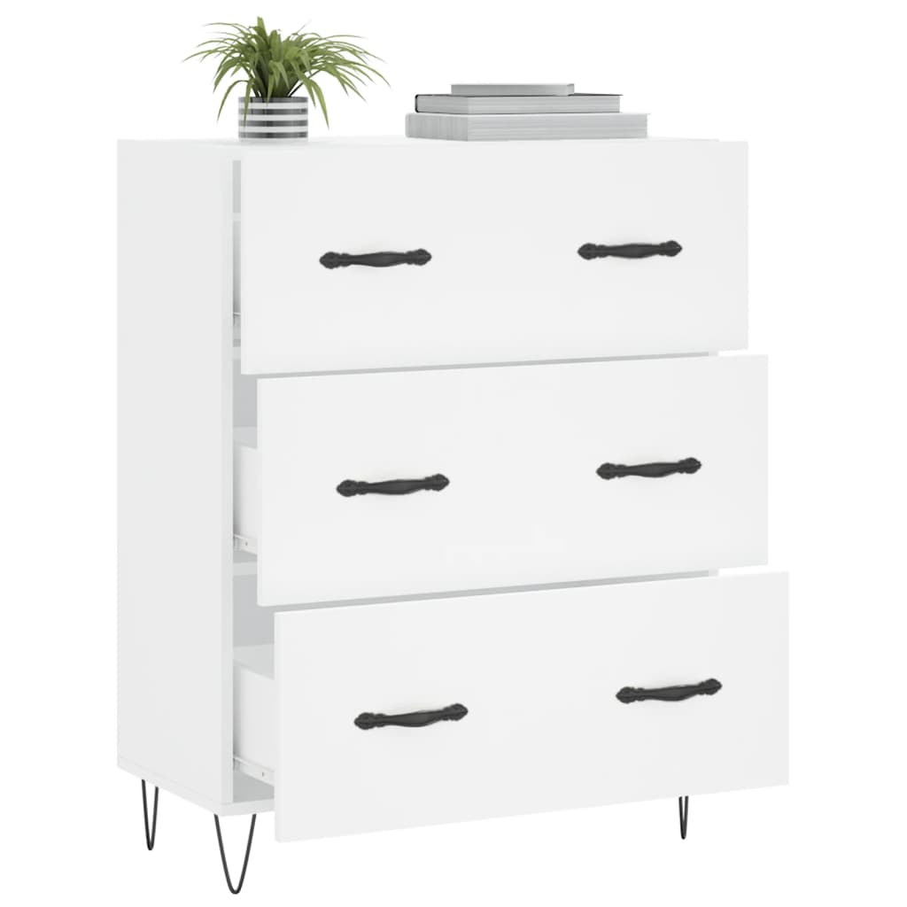 vidaXL Servantă, alb, 69,5x34x90 cm, lemn compozit vidaXL Servantă, alb, 69,5x34x90 cm, lemn compozit