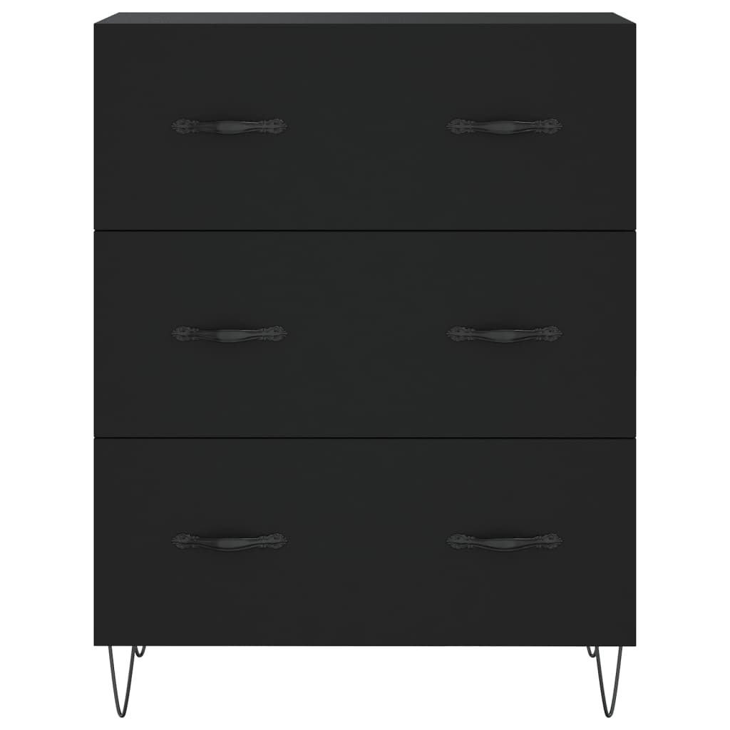 vidaXL Servantă, negru, 69,5x34x90 cm, lemn compozit