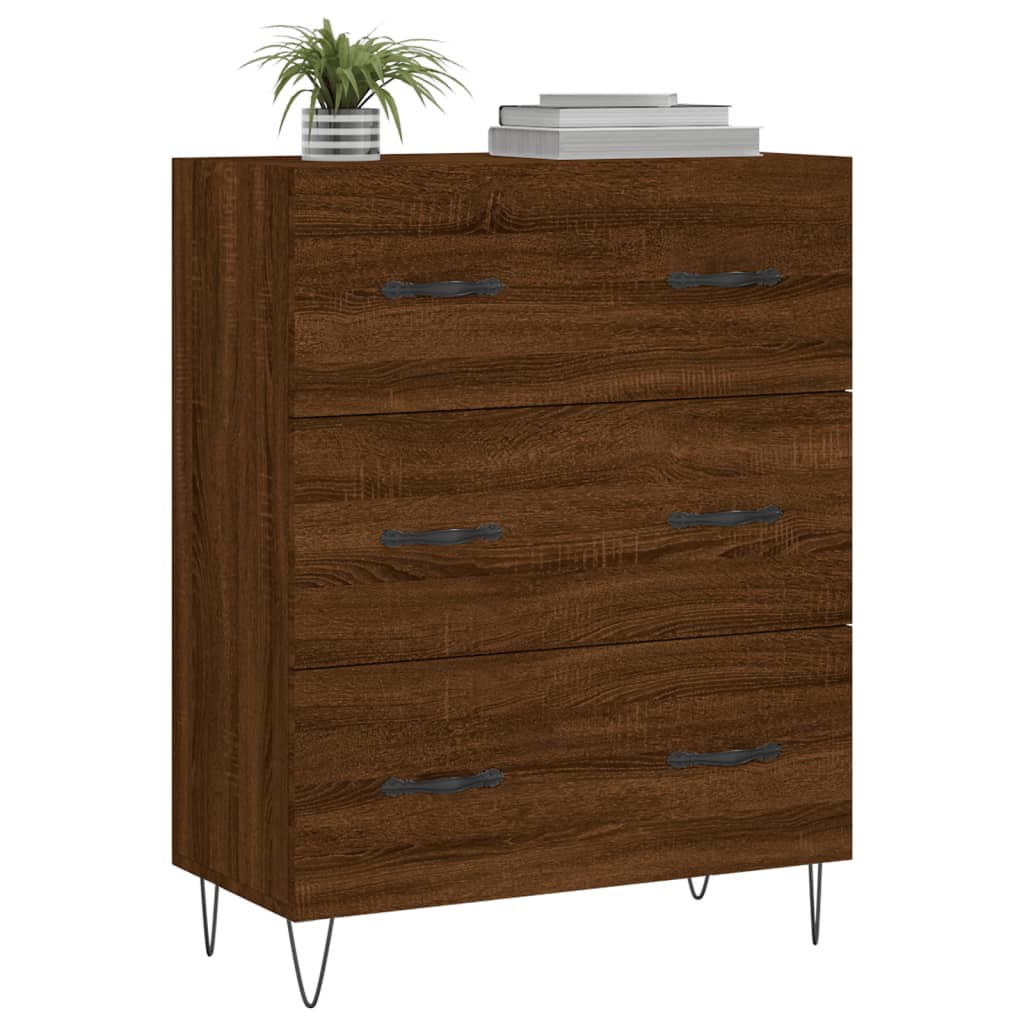 vidaXL Servantă, stejar maro, 69,5x34x90 cm, lemn prelucrat