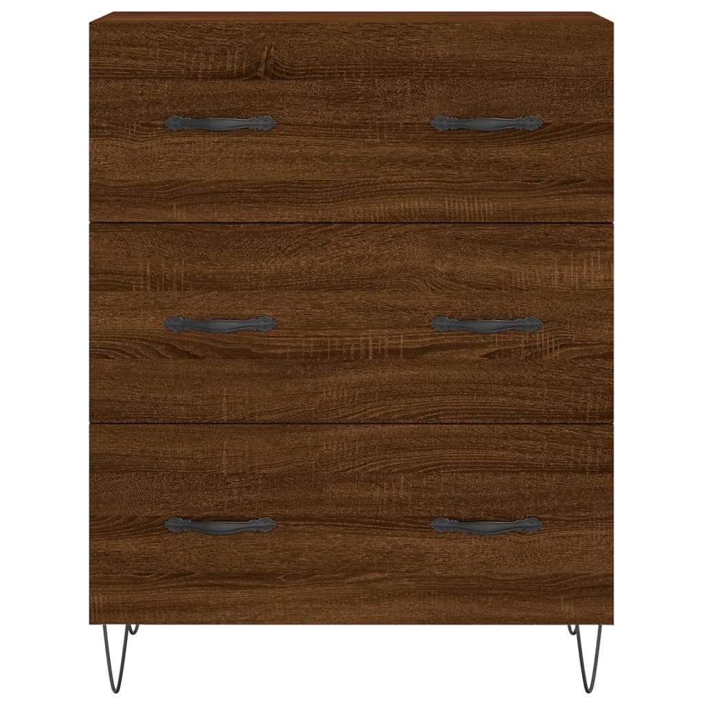 vidaXL Servantă, stejar maro, 69,5x34x90 cm, lemn prelucrat