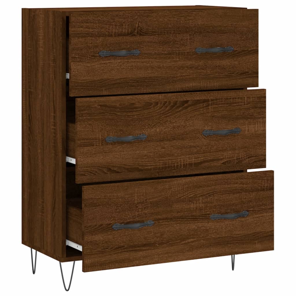 vidaXL Servantă, stejar maro, 69,5x34x90 cm, lemn prelucrat