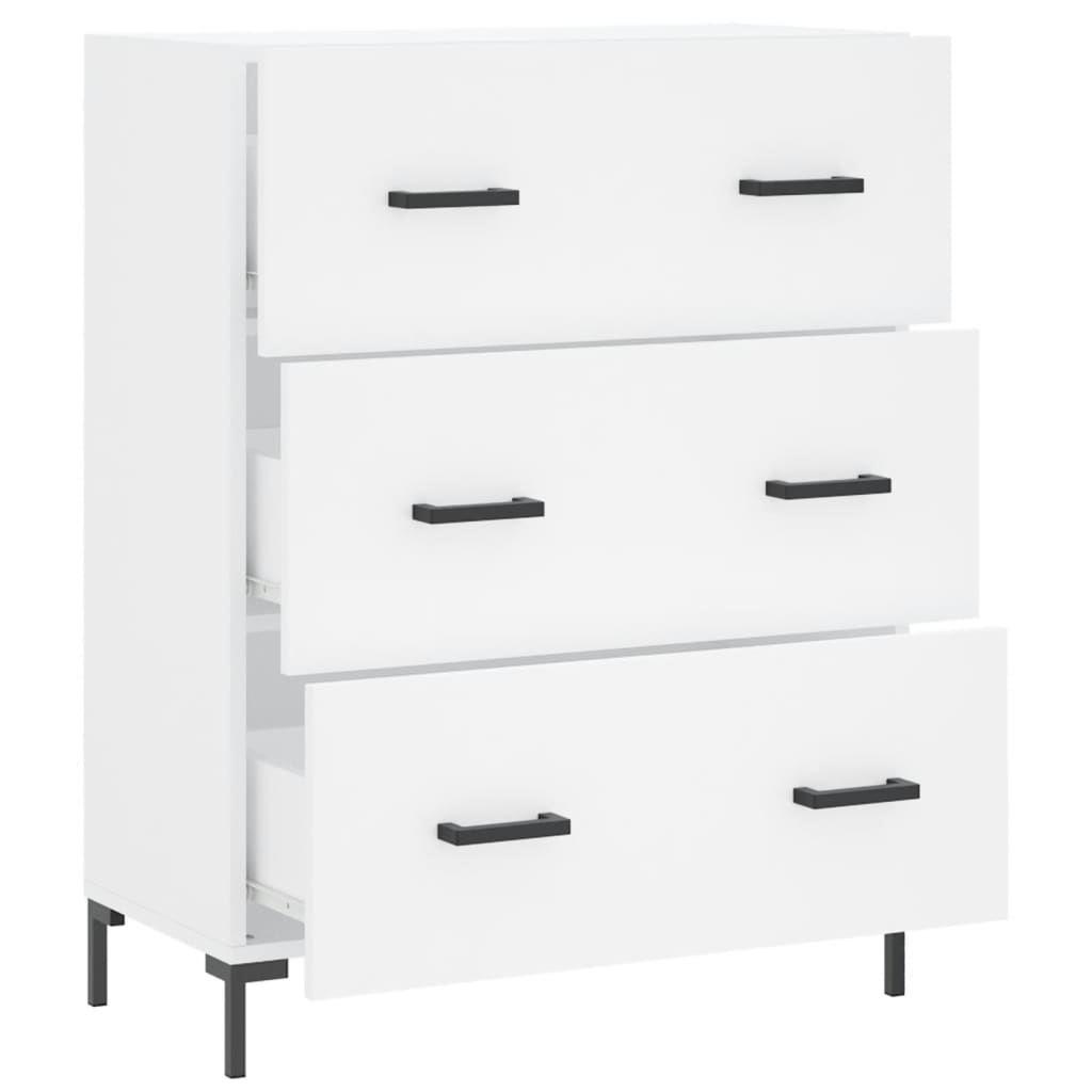 vidaXL Servantă, alb, 69,5x34x90 cm, lemn compozit