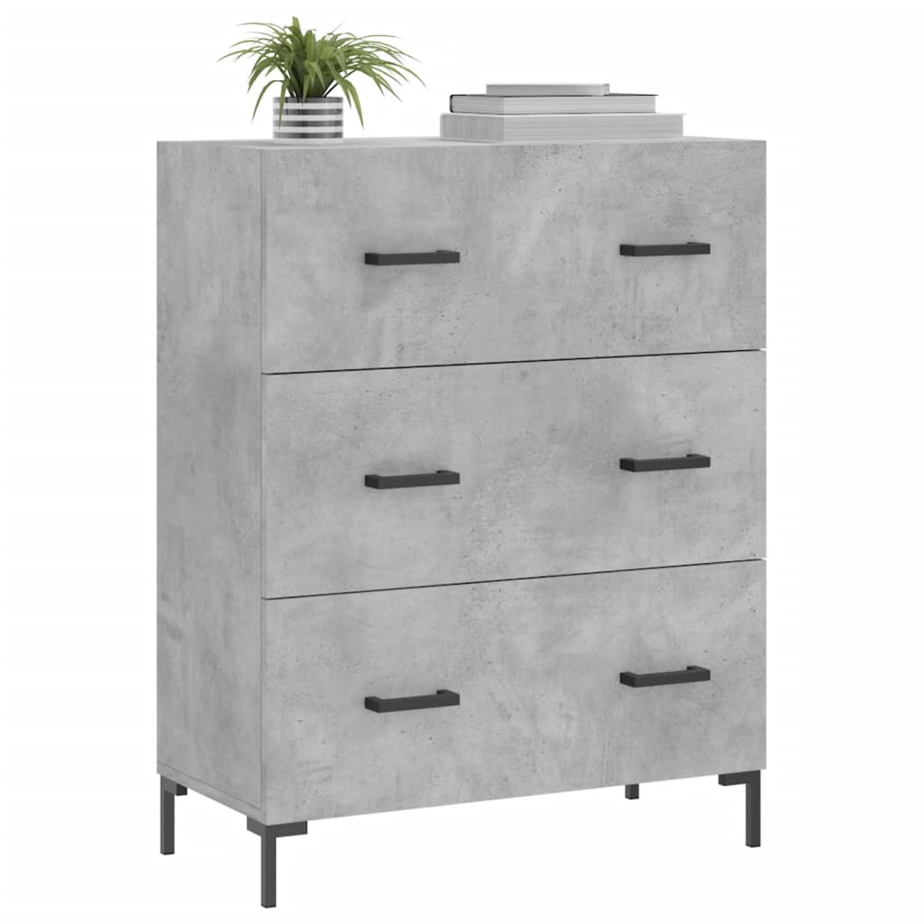 vidaXL Servantă, gri beton, 69,5x34x90 cm, lemn compozit vidaXL Servantă, gri beton, 69,5x34x90 cm, lemn compozit