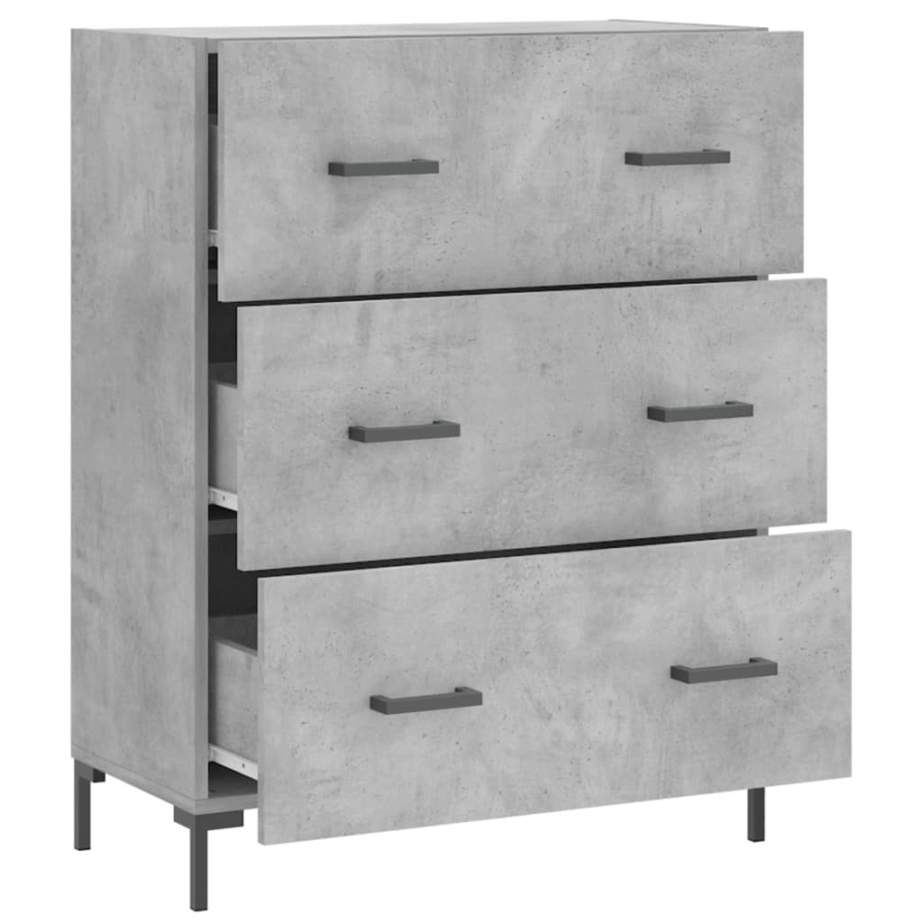 vidaXL Servantă, gri beton, 69,5x34x90 cm, lemn compozit vidaXL Servantă, gri beton, 69,5x34x90 cm, lemn compozit