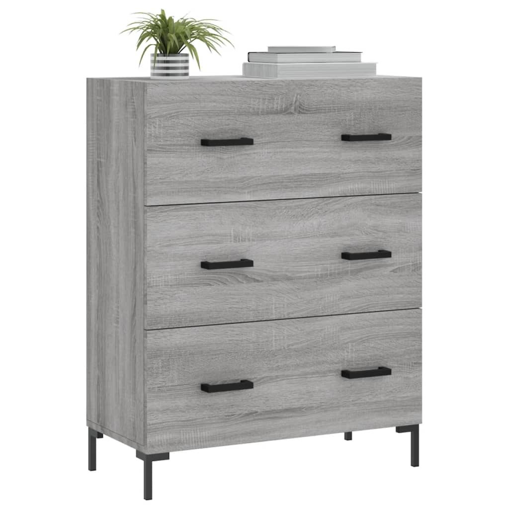 vidaXL Servantă, gri sonoma, 69,5x34x90 cm, lemn compozit vidaXL Servantă, gri sonoma, 69,5x34x90 cm, lemn compozit