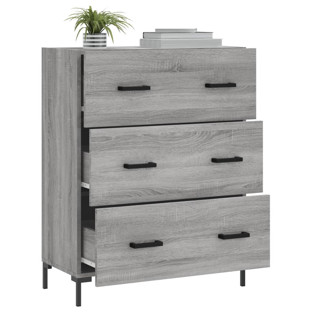 vidaXL Servantă, gri sonoma, 69,5x34x90 cm, lemn compozit vidaXL Servantă, gri sonoma, 69,5x34x90 cm, lemn compozit