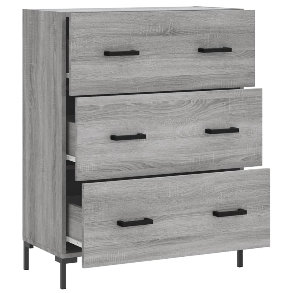 vidaXL Servantă, gri sonoma, 69,5x34x90 cm, lemn compozit vidaXL Servantă, gri sonoma, 69,5x34x90 cm, lemn compozit