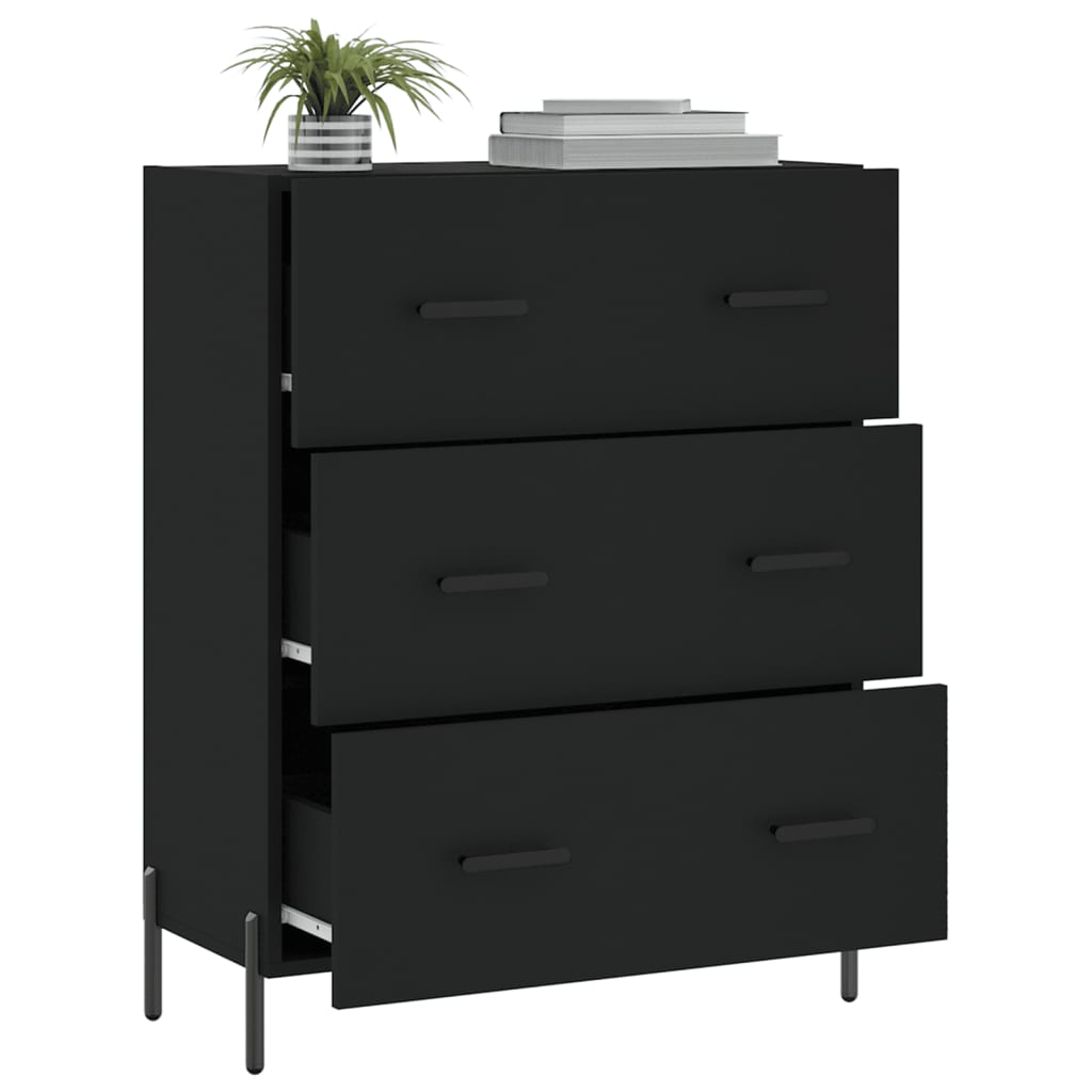 vidaXL Servantă, negru, 69,5x34x90 cm, lemn compozit vidaXL Servantă, negru, 69,5x34x90 cm, lemn compozit