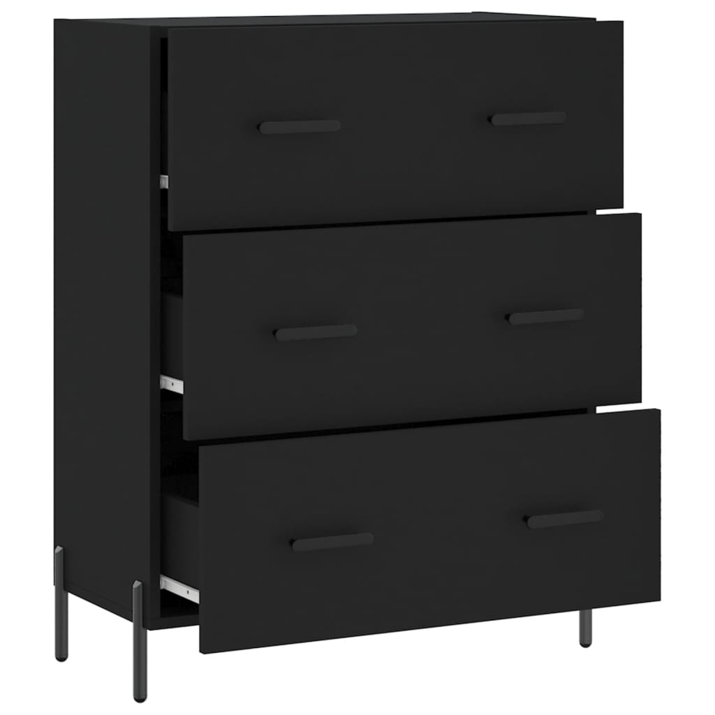 vidaXL Servantă, negru, 69,5x34x90 cm, lemn compozit vidaXL Servantă, negru, 69,5x34x90 cm, lemn compozit
