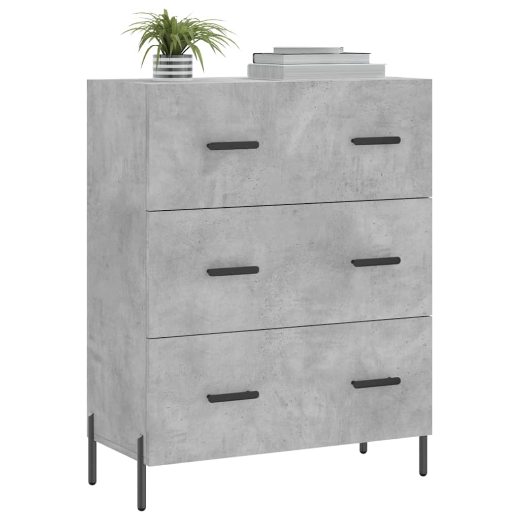 vidaXL Servantă, gri beton, 69,5x34x90 cm, lemn compozit vidaXL Servantă, gri beton, 69,5x34x90 cm, lemn compozit
