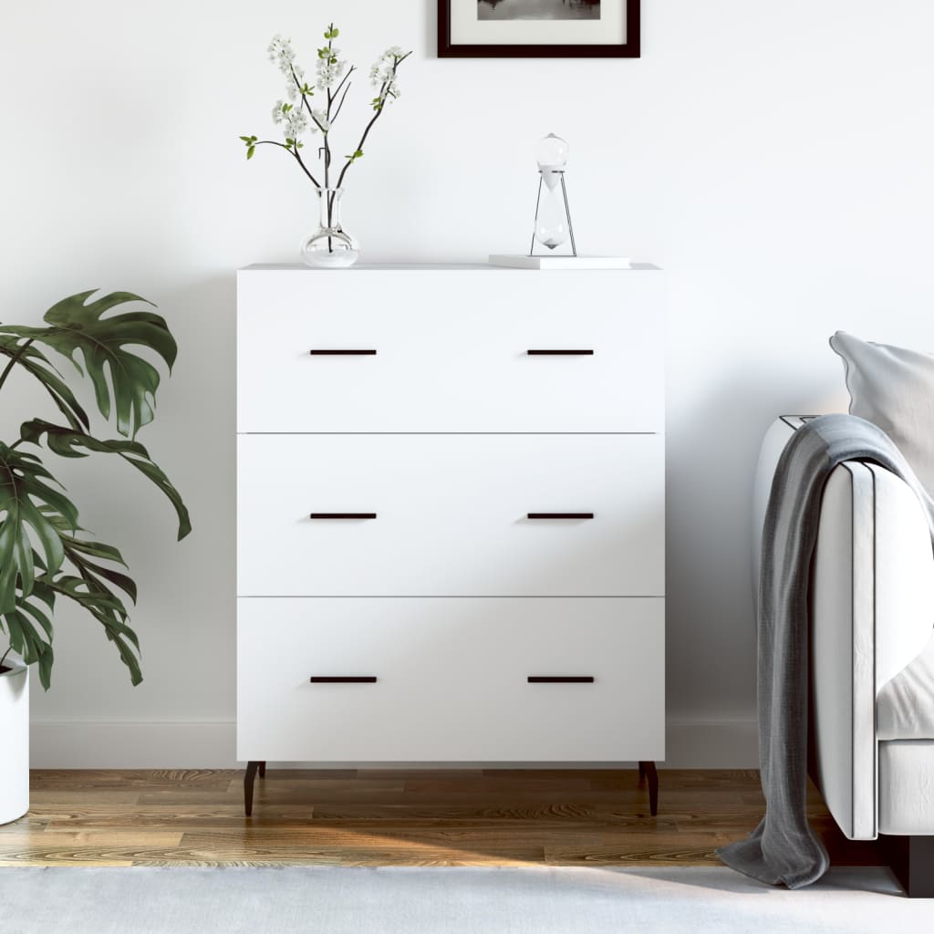 vidaXL Servantă, alb, 69,5x34x90 cm, lemn compozit vidaXL Servantă, alb, 69,5x34x90 cm, lemn compozit