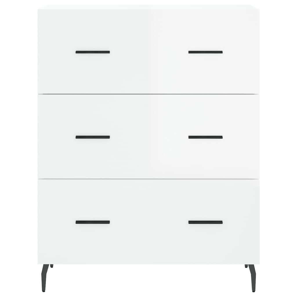 vidaXL Servantă, alb extralucios, 69,5x34x90 cm, lemn compozit vidaXL Servantă, alb extralucios, 69,5x34x90 cm, lemn compozit