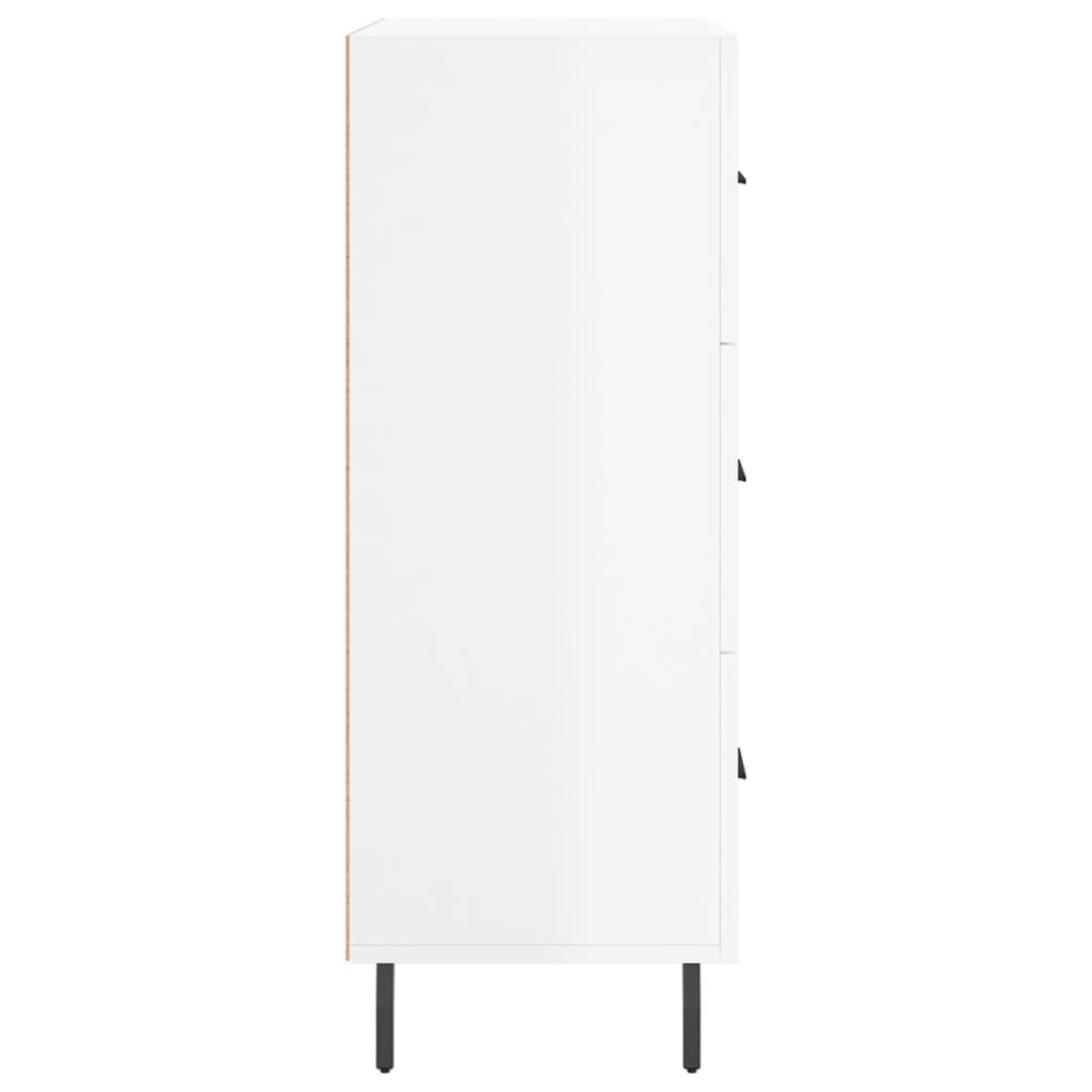vidaXL Servantă, alb extralucios, 69,5x34x90 cm, lemn compozit vidaXL Servantă, alb extralucios, 69,5x34x90 cm, lemn compozit