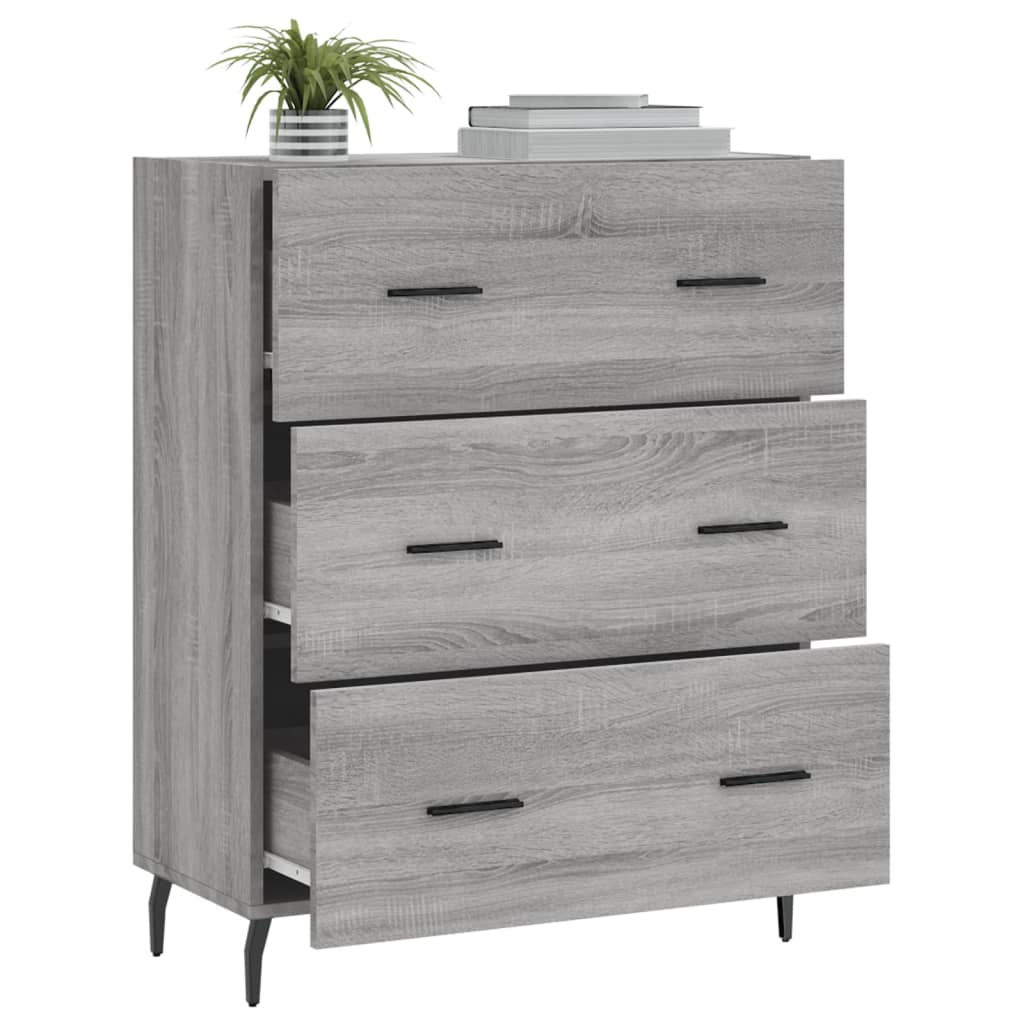 vidaXL Servantă, gri sonoma, 69,5x34x90 cm, lemn compozit vidaXL Servantă, gri sonoma, 69,5x34x90 cm, lemn compozit