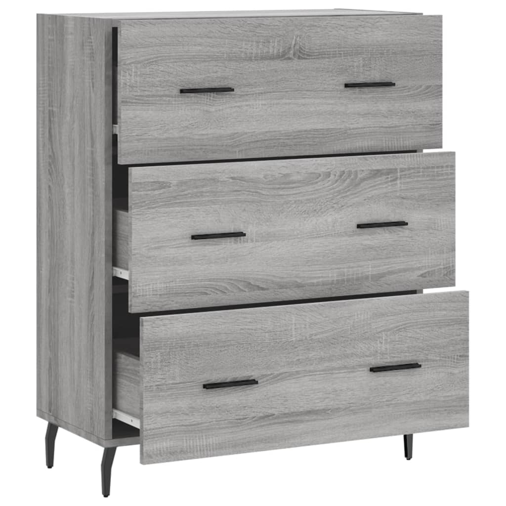 vidaXL Servantă, gri sonoma, 69,5x34x90 cm, lemn compozit vidaXL Servantă, gri sonoma, 69,5x34x90 cm, lemn compozit