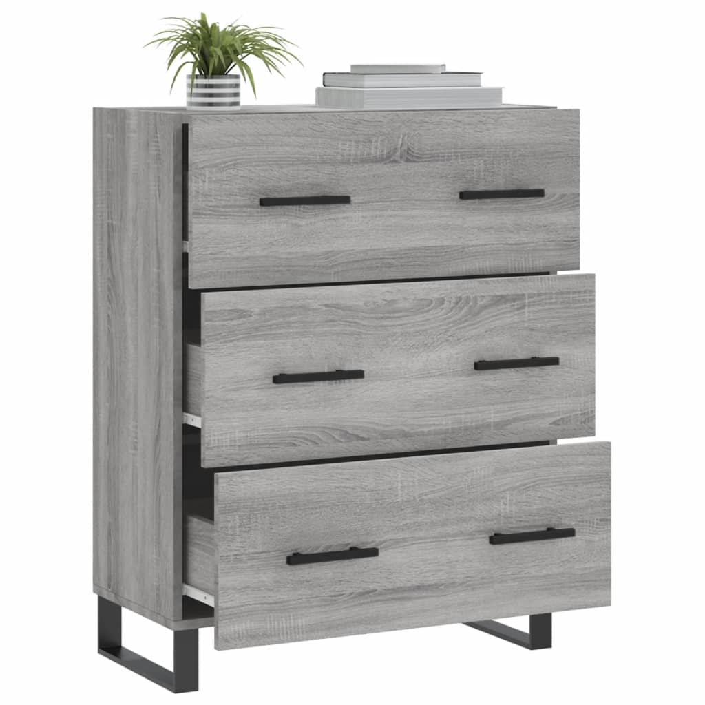 vidaXL Servantă, gri sonoma, 69,5x34x90 cm, lemn compozit vidaXL Servantă, gri sonoma, 69,5x34x90 cm, lemn compozit