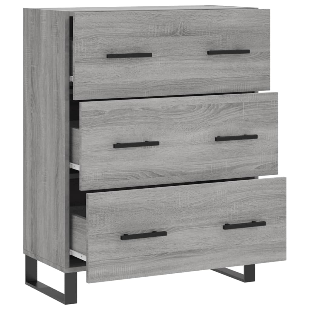 vidaXL Servantă, gri sonoma, 69,5x34x90 cm, lemn compozit vidaXL Servantă, gri sonoma, 69,5x34x90 cm, lemn compozit