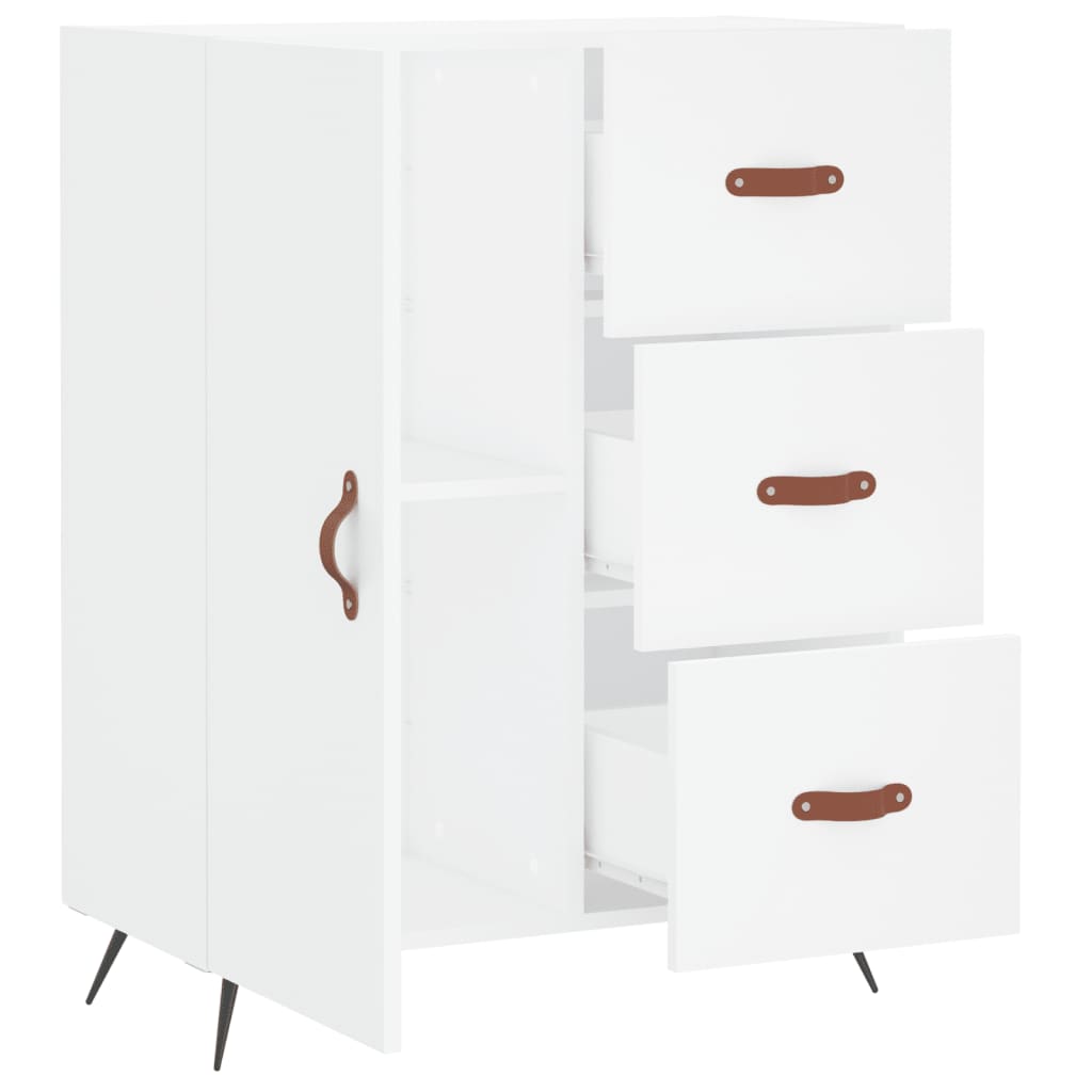 vidaXL Servantă, alb, 69,5x34x90 cm, lemn compozit