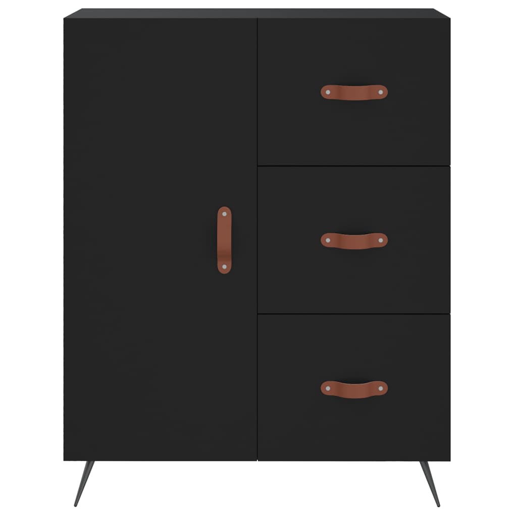 vidaXL Servantă, negru, 69,5x34x90 cm, lemn compozit