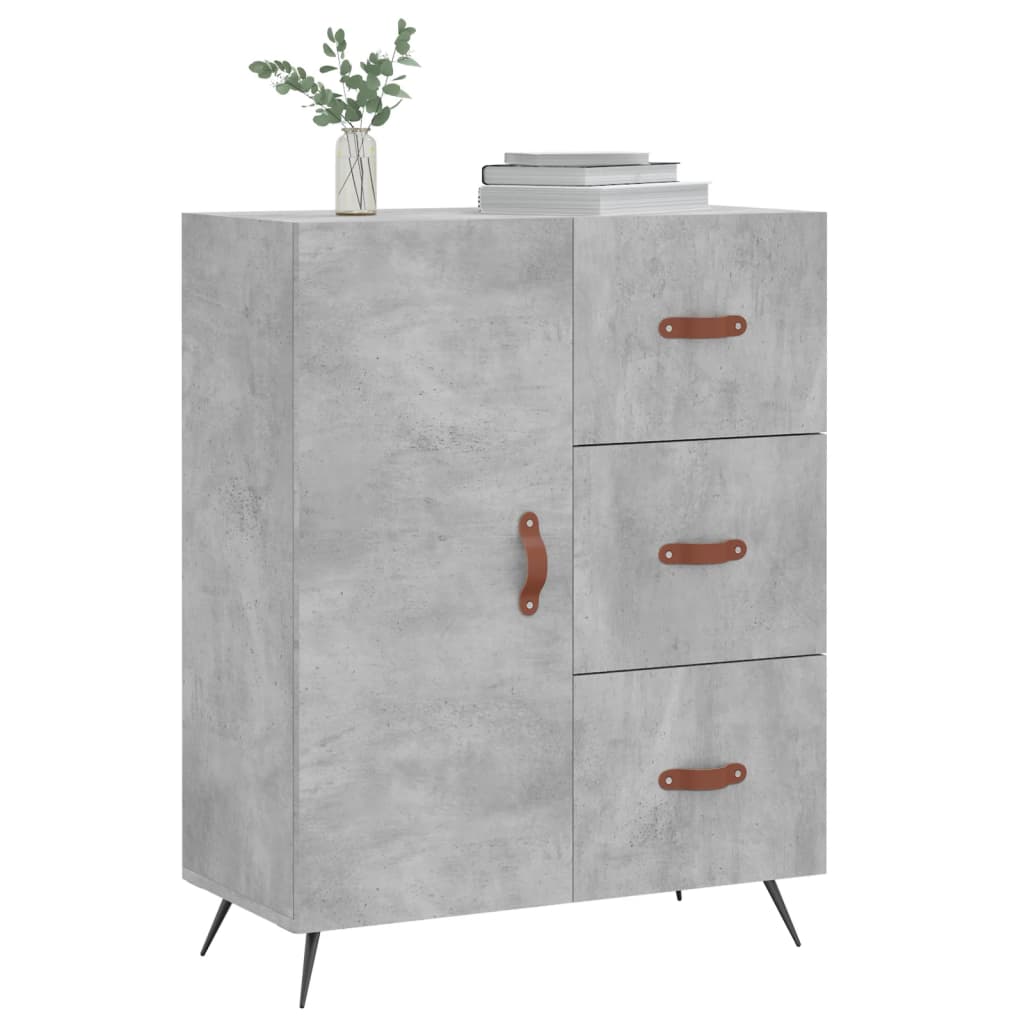 vidaXL Servantă, gri beton, 69,5x34x90 cm, lemn compozit vidaXL Servantă, gri beton, 69,5x34x90 cm, lemn compozit