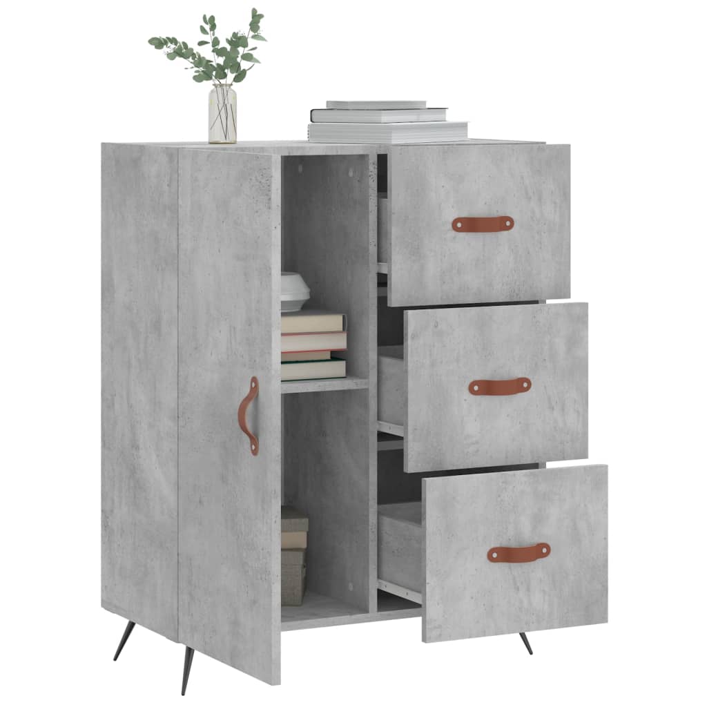 vidaXL Servantă, gri beton, 69,5x34x90 cm, lemn compozit vidaXL Servantă, gri beton, 69,5x34x90 cm, lemn compozit