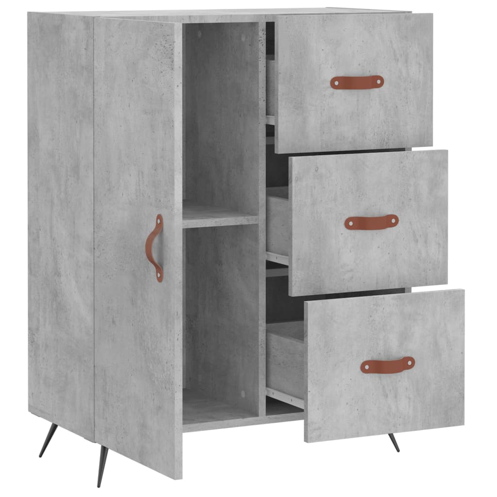 vidaXL Servantă, gri beton, 69,5x34x90 cm, lemn compozit vidaXL Servantă, gri beton, 69,5x34x90 cm, lemn compozit