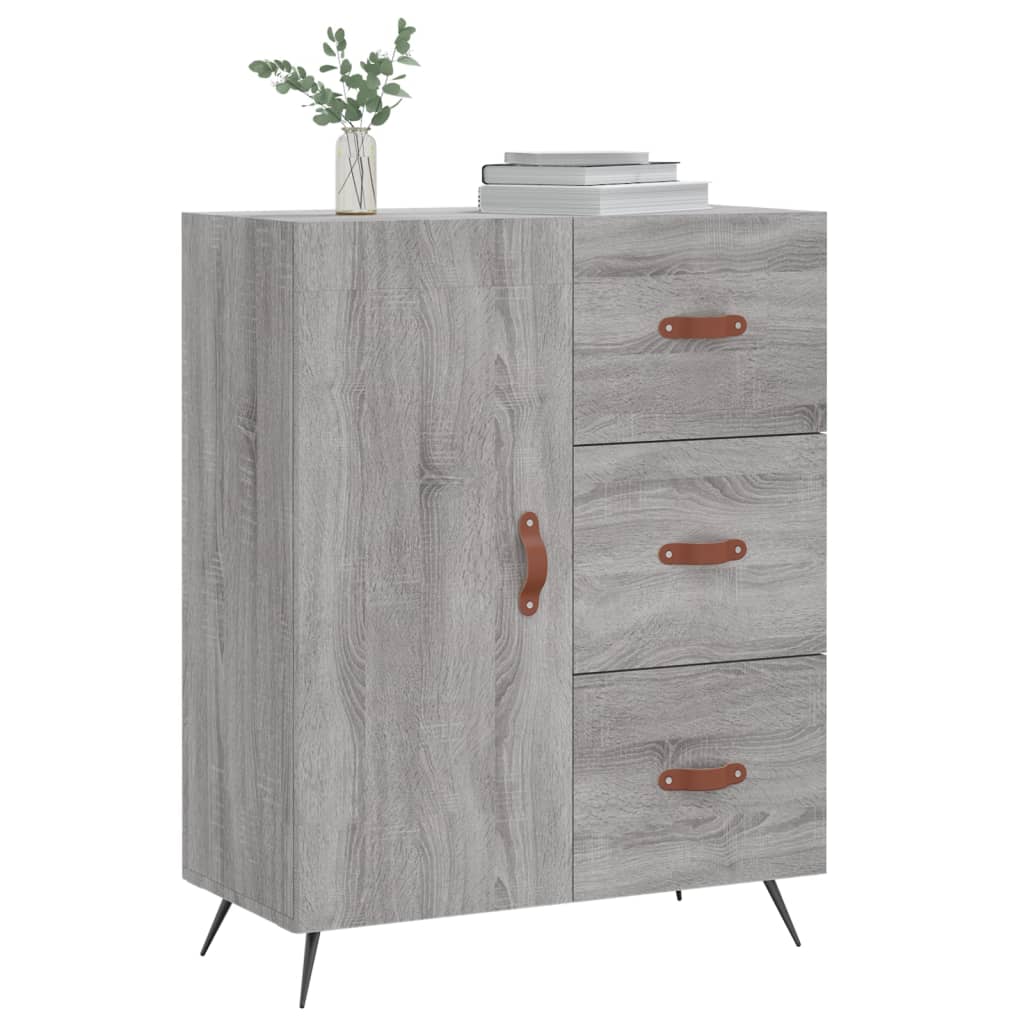 vidaXL Servantă, gri sonoma, 69,5x34x90 cm, lemn compozit vidaXL Servantă, gri sonoma, 69,5x34x90 cm, lemn compozit