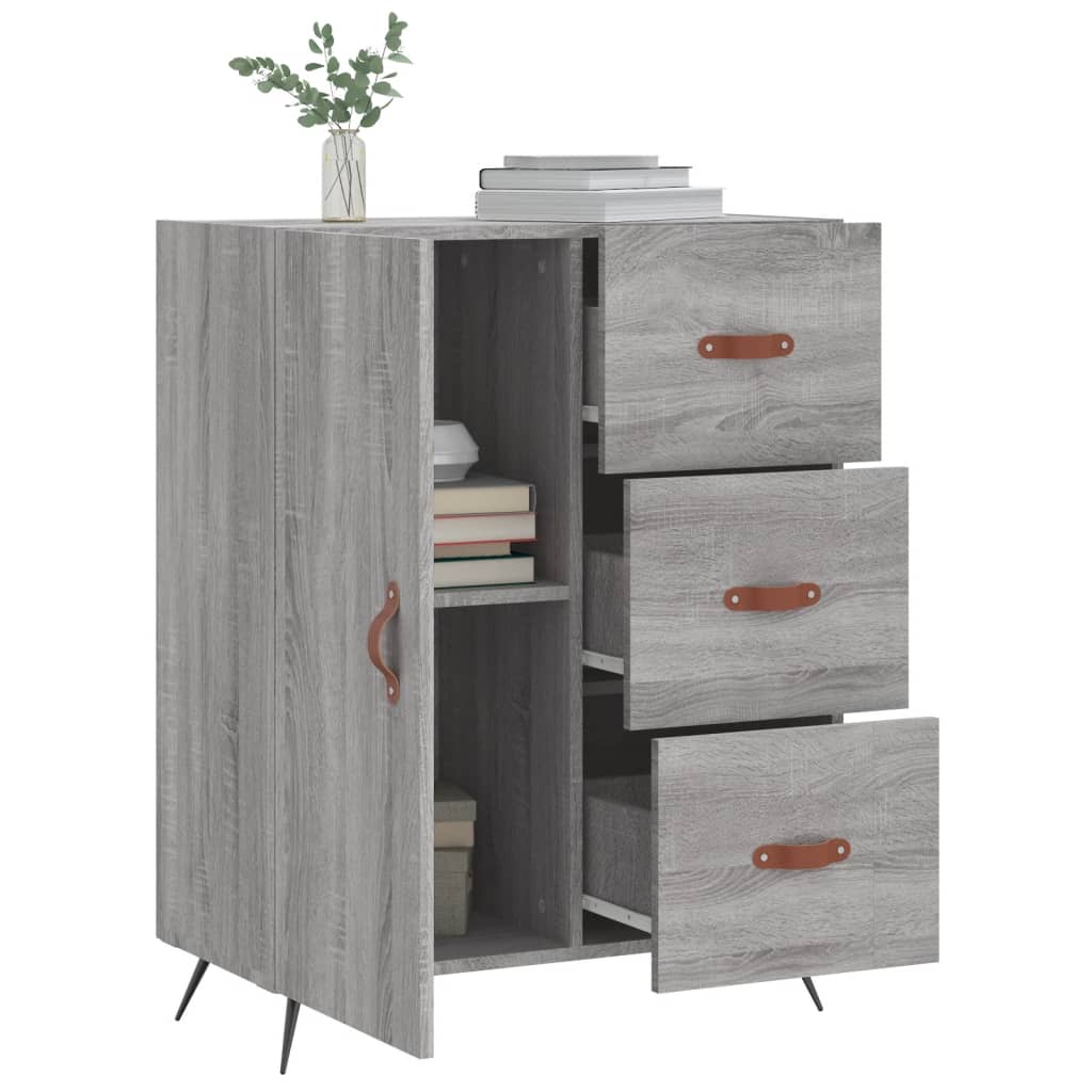 vidaXL Servantă, gri sonoma, 69,5x34x90 cm, lemn compozit vidaXL Servantă, gri sonoma, 69,5x34x90 cm, lemn compozit