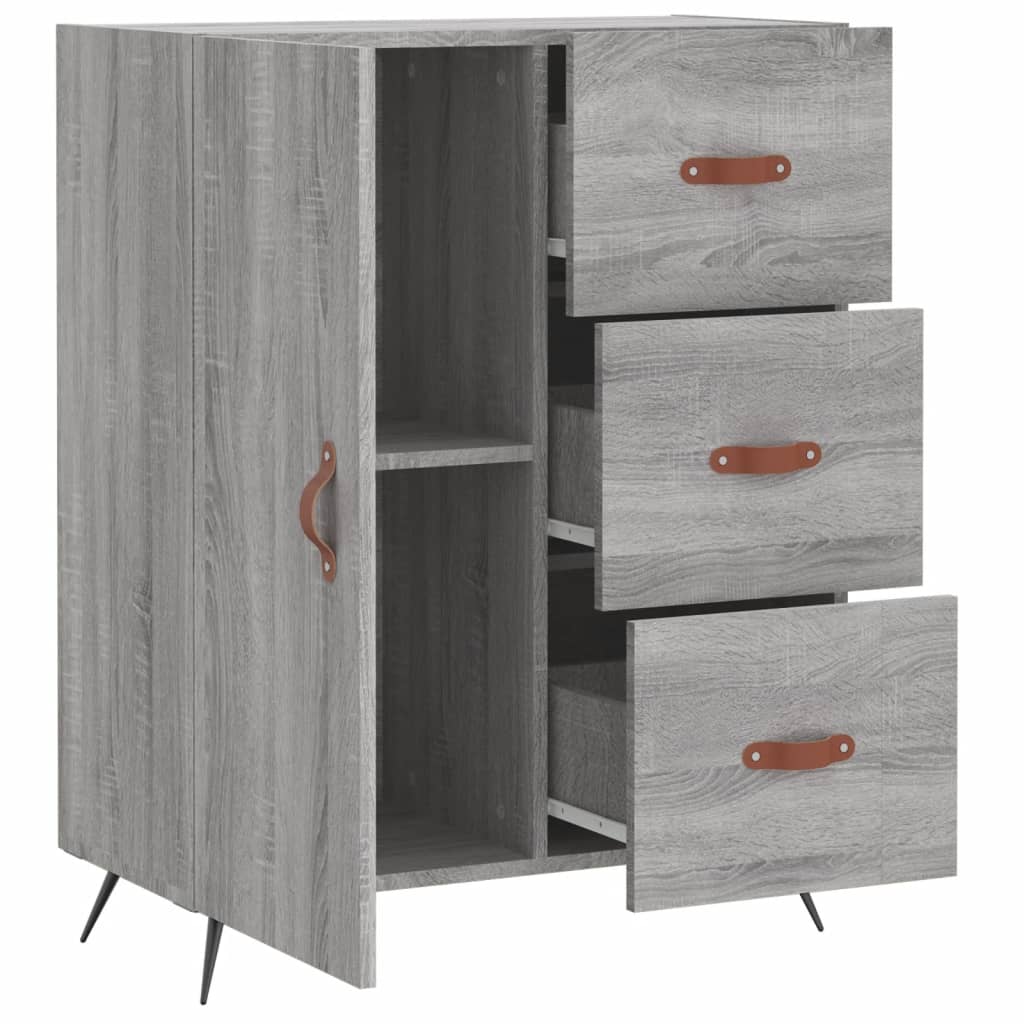 vidaXL Servantă, gri sonoma, 69,5x34x90 cm, lemn compozit vidaXL Servantă, gri sonoma, 69,5x34x90 cm, lemn compozit