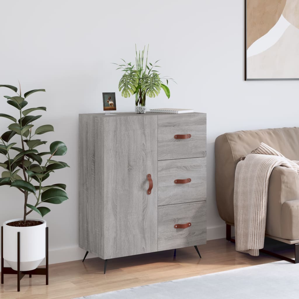 vidaXL Servantă, gri sonoma, 69,5x34x90 cm, lemn compozit vidaXL Servantă, gri sonoma, 69,5x34x90 cm, lemn compozit