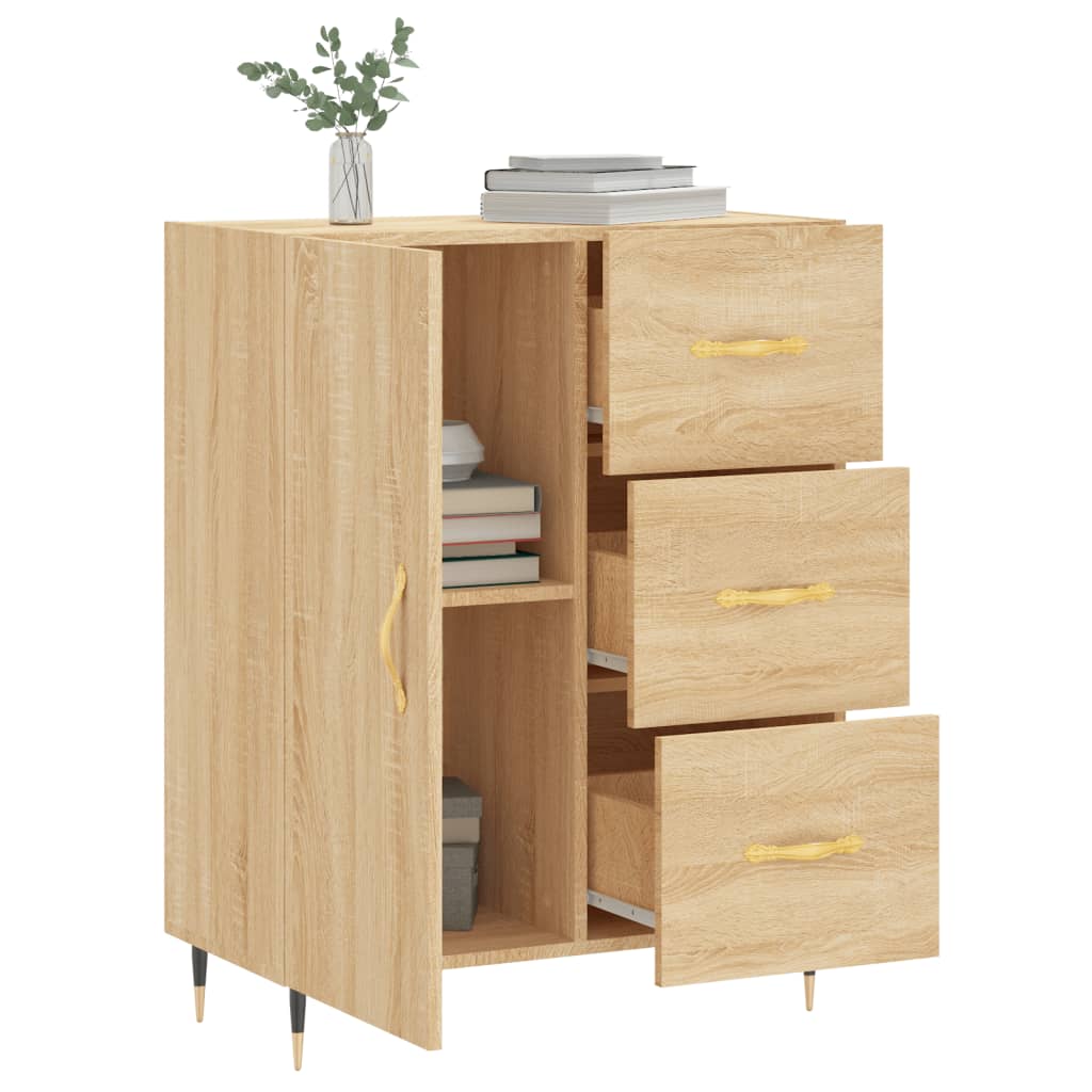 vidaXL Servantă, stejar sonoma, 69,5x34x90 cm, lemn compozit
