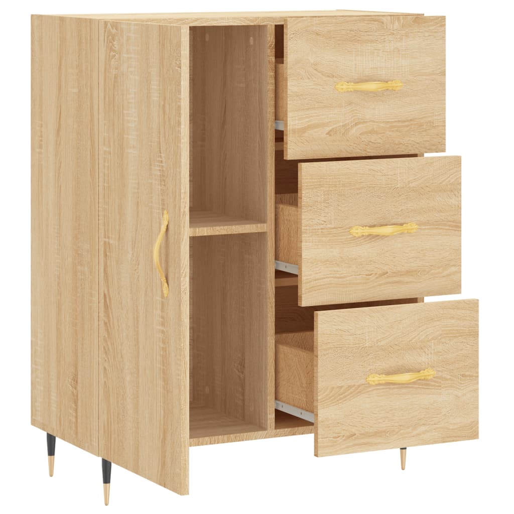 vidaXL Servantă, stejar sonoma, 69,5x34x90 cm, lemn compozit