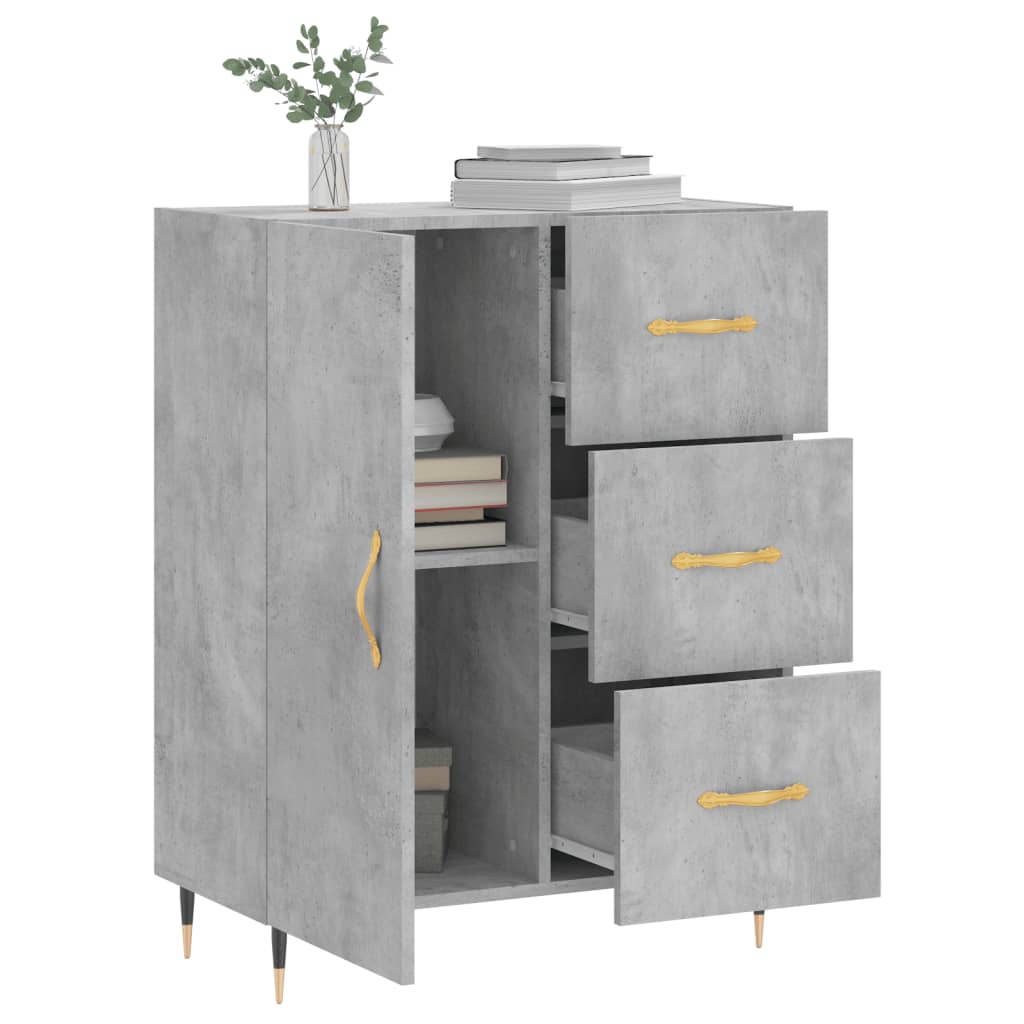 vidaXL Servantă, gri beton, 69,5x34x90 cm, lemn compozit vidaXL Servantă, gri beton, 69,5x34x90 cm, lemn compozit