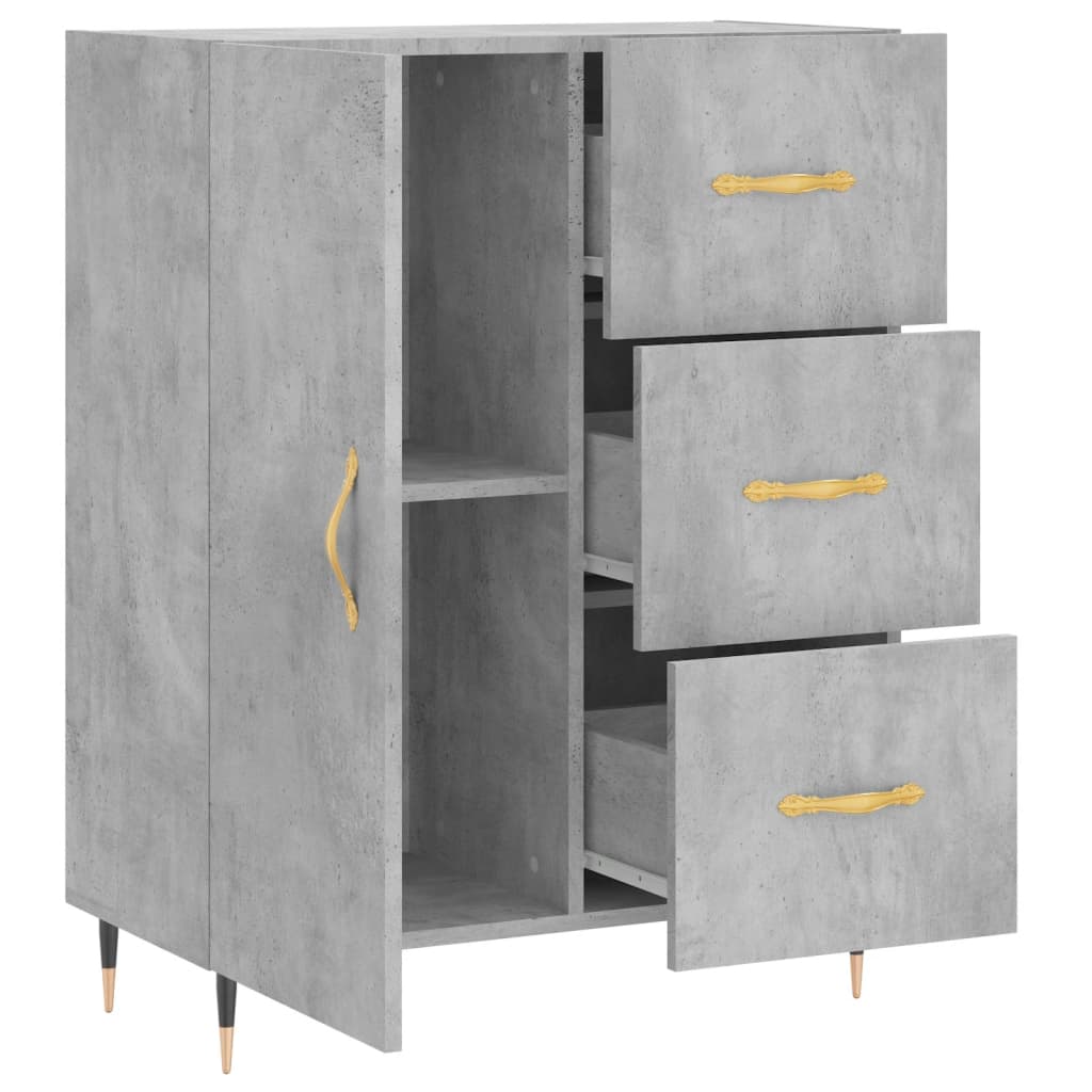 vidaXL Servantă, gri beton, 69,5x34x90 cm, lemn compozit vidaXL Servantă, gri beton, 69,5x34x90 cm, lemn compozit