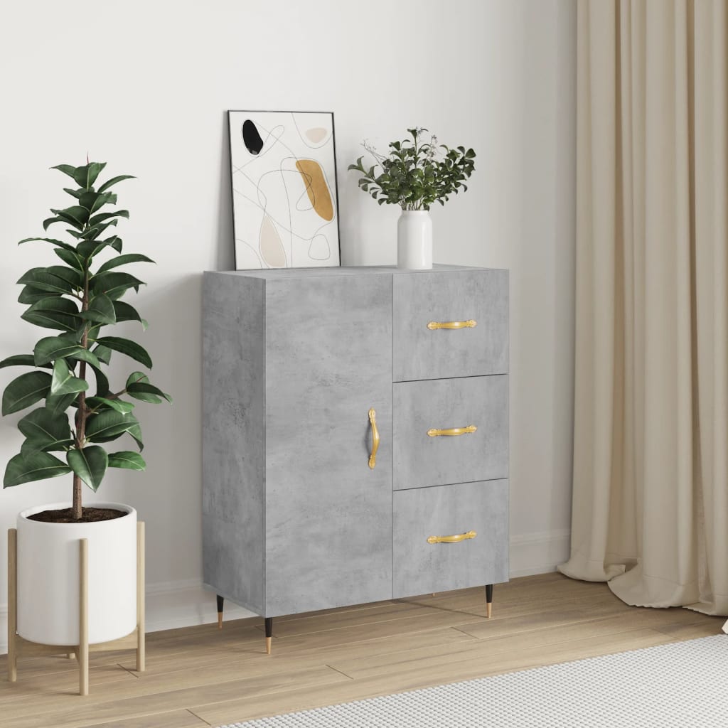 vidaXL Servantă, gri beton, 69,5x34x90 cm, lemn compozit vidaXL Servantă, gri beton, 69,5x34x90 cm, lemn compozit