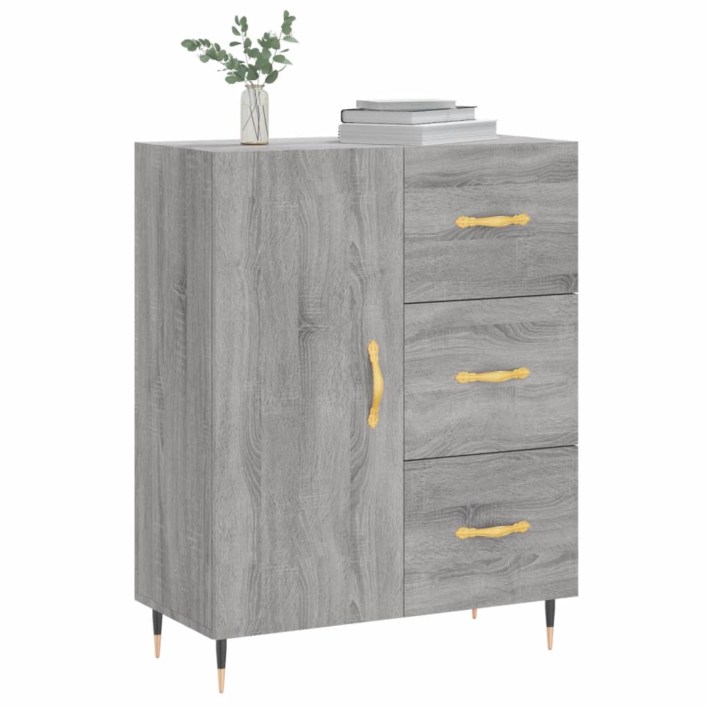 vidaXL Servantă, gri sonoma, 69,5x34x90 cm, lemn compozit vidaXL Servantă, gri sonoma, 69,5x34x90 cm, lemn compozit