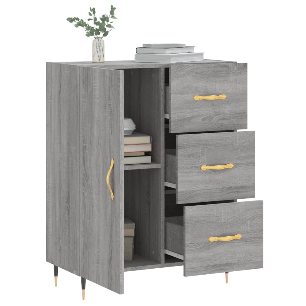 vidaXL Servantă, gri sonoma, 69,5x34x90 cm, lemn compozit vidaXL Servantă, gri sonoma, 69,5x34x90 cm, lemn compozit