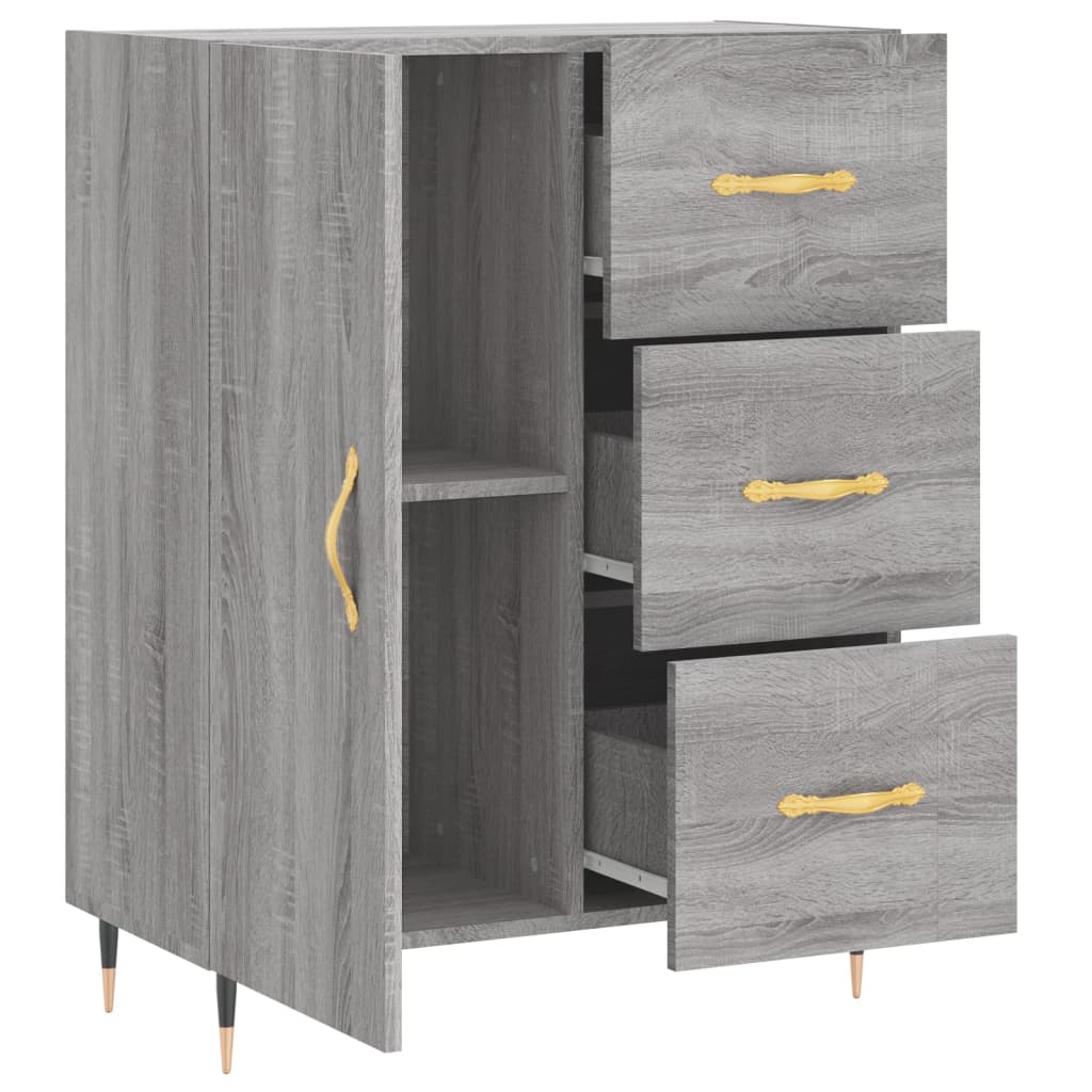 vidaXL Servantă, gri sonoma, 69,5x34x90 cm, lemn compozit vidaXL Servantă, gri sonoma, 69,5x34x90 cm, lemn compozit
