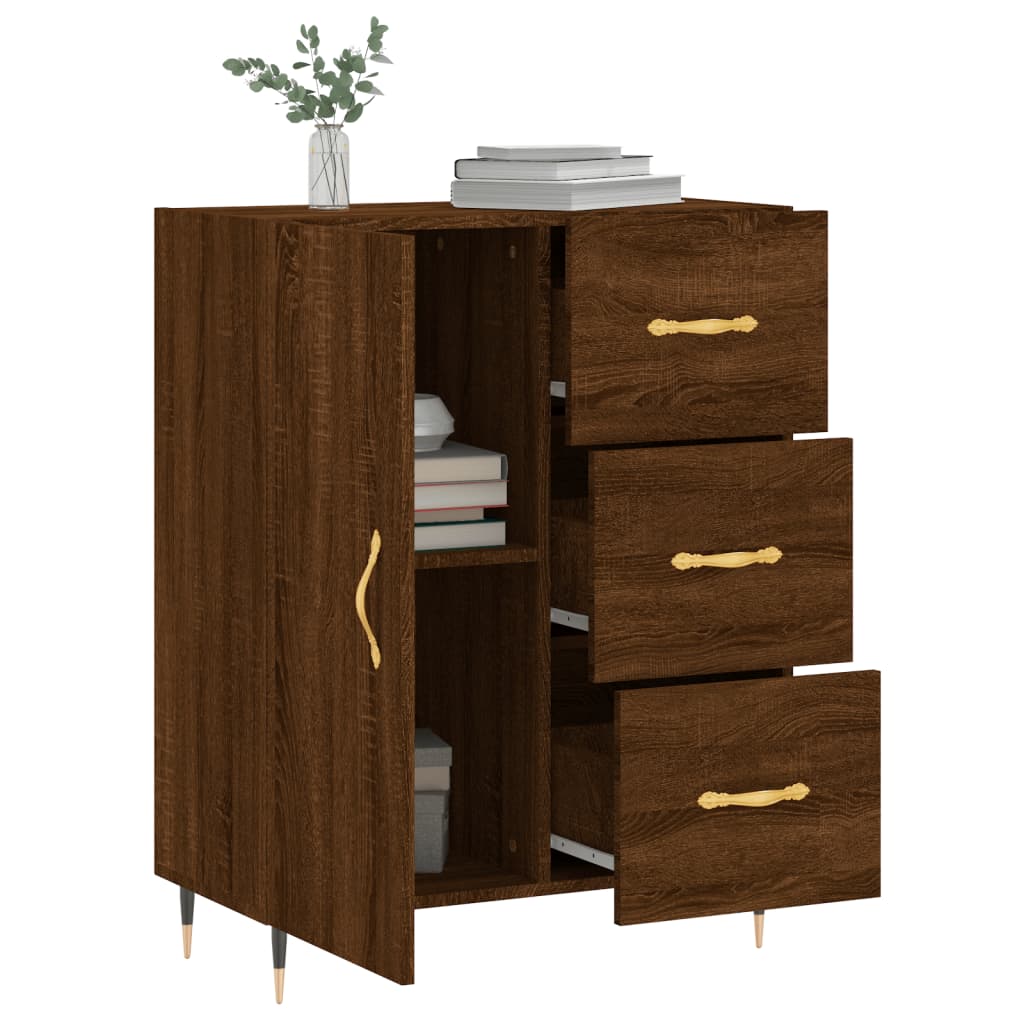 vidaXL Servantă, stejar maro, 69,5x34x90 cm, lemn prelucrat