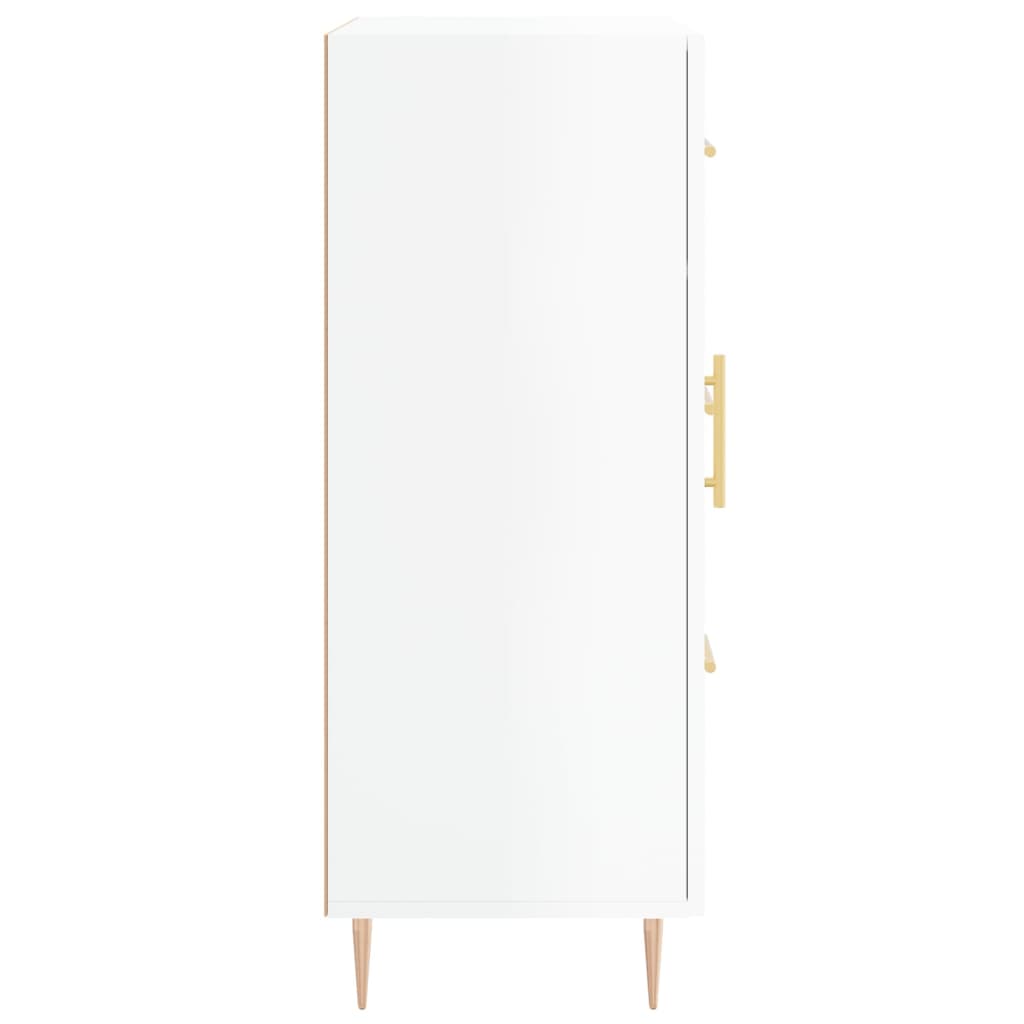vidaXL Servantă, alb extralucios, 69,5x34x90 cm, lemn compozit