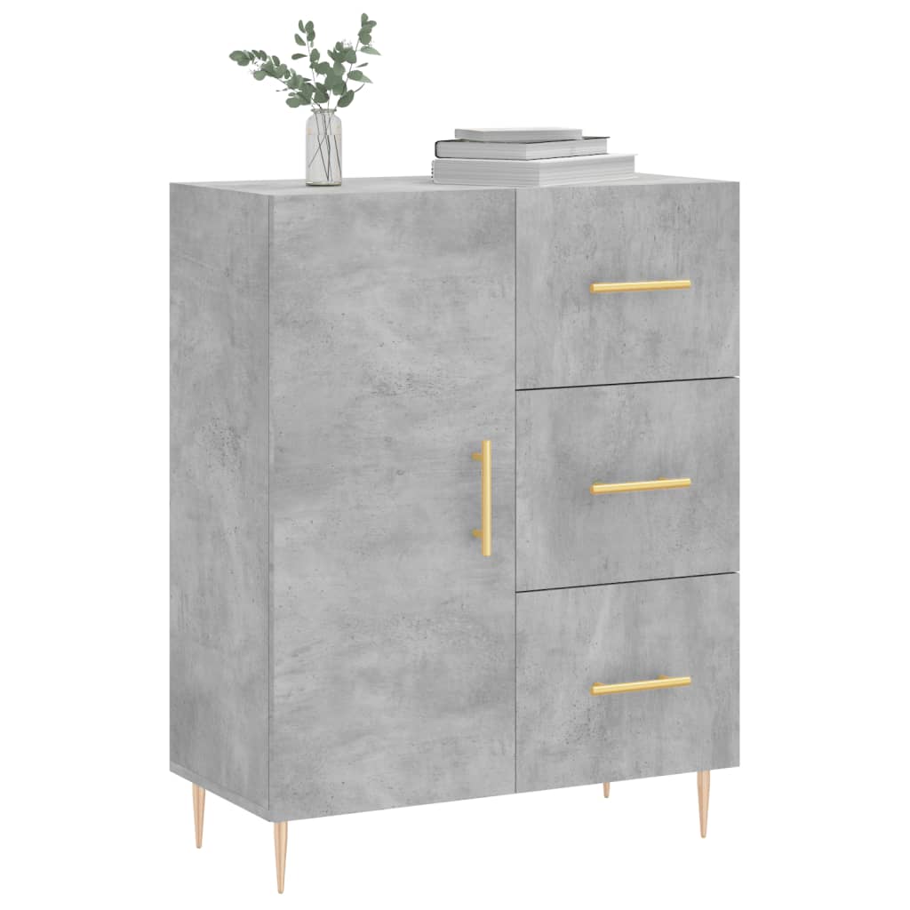 vidaXL Servantă, gri beton, 69,5x34x90 cm, lemn compozit vidaXL Servantă, gri beton, 69,5x34x90 cm, lemn compozit