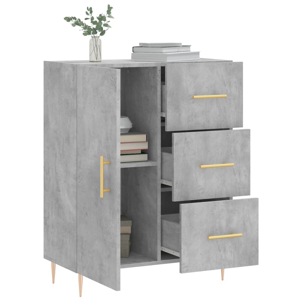 vidaXL Servantă, gri beton, 69,5x34x90 cm, lemn compozit vidaXL Servantă, gri beton, 69,5x34x90 cm, lemn compozit