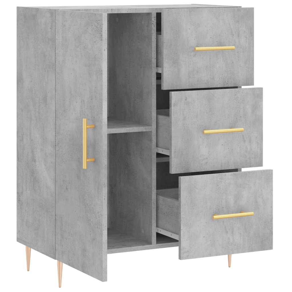 vidaXL Servantă, gri beton, 69,5x34x90 cm, lemn compozit vidaXL Servantă, gri beton, 69,5x34x90 cm, lemn compozit